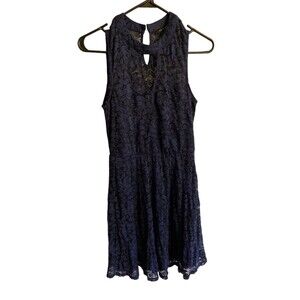 As you wish Blue Lace Dress Fit and Flare Juniors M